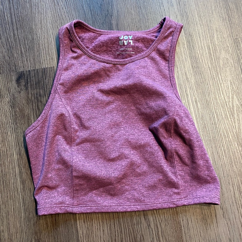 Pink crop tank top